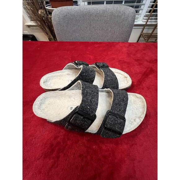 Birkenstock Arizona Wool Felt Rivet Sandals Slides Dark Gray EU 40 (L9, M7) main image 10